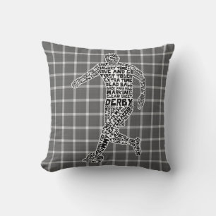 Joueur de football Typographie Coussin
