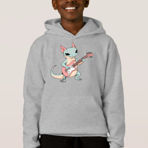 Joueur de Guitare Axolotl Rock Punk Pastel Soft Gr