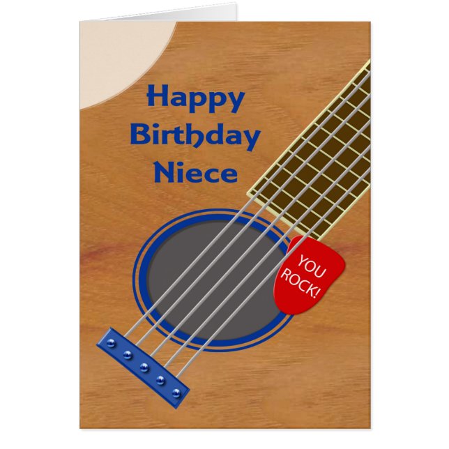 Joueur de guitare nièce Anniversaire (Devant)