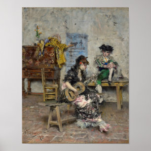 Joueur de guitare par Giovanni Boldini Impression