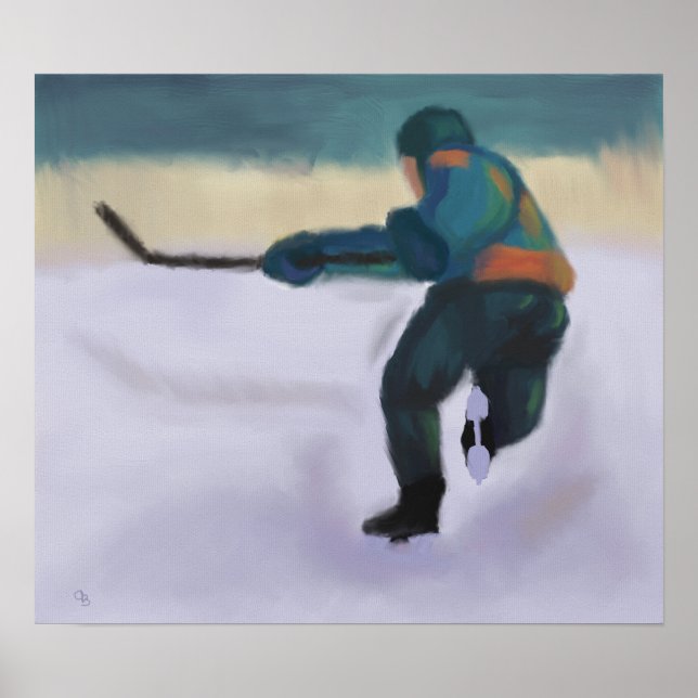 Joueur de hockey, affiche (Devant)