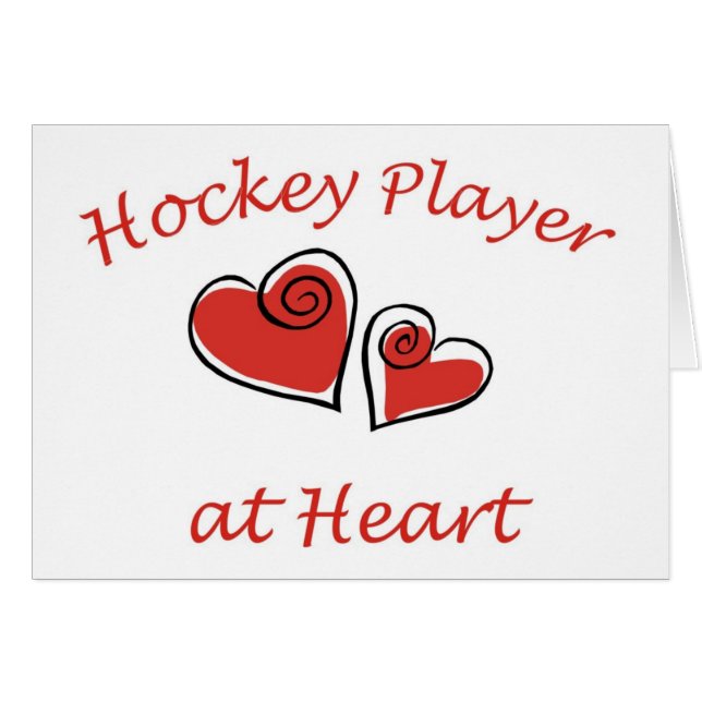 Joueur de hockey au coeur (Devant horizontal)