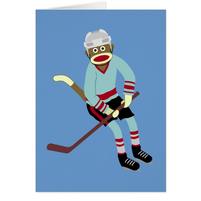 Joueur de hockey de singe de chaussette (Devant)
