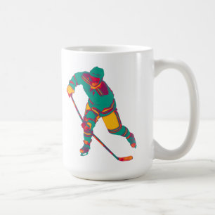 Joueur de hockey sur glace (turquoise), Mug person