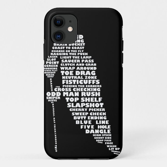 Joueur de hockey Typographie Design iPhone 5 Coque (Dos)