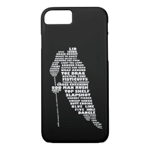 Joueur de hockey Typographie Design iPhone 7 coque