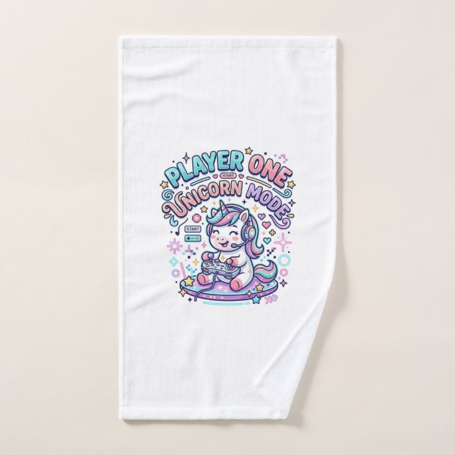 Joueur de licorne Un mode licorne Rétro Style Grap (Serviette à main)