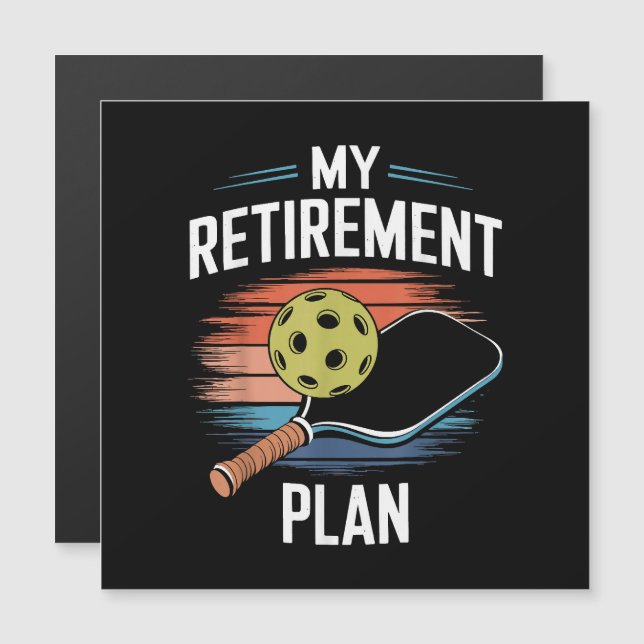 Joueur de pickleball Mon Plan de Retraite (Devant / Derrière)