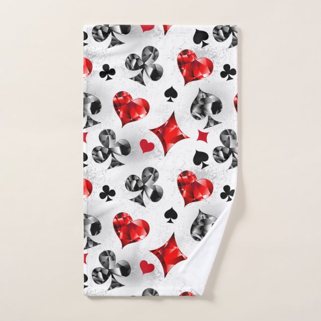 Joueur de poker Joueur de cartes de jouer costumes (Serviette à main)