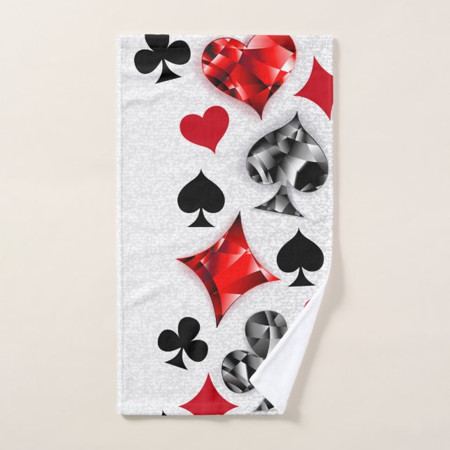 Joueur de poker Joueur de cartes de jouer costumes (Serviette à main)
