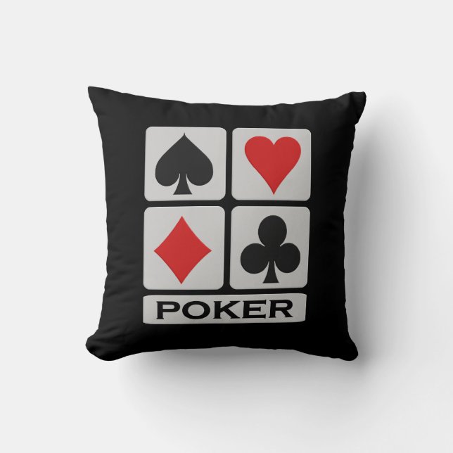 Joueur de poker lancer oreiller (Recto)