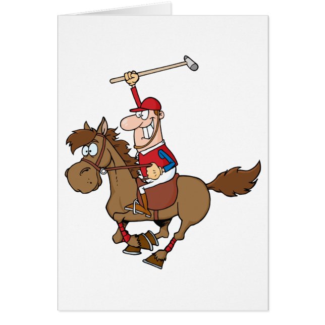 Joueur de polo de bande dessinée (Devant)