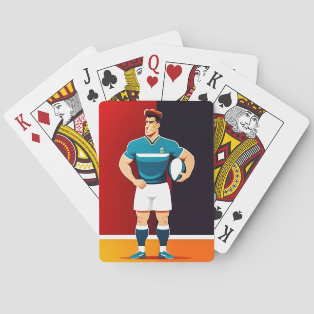 Joueur de rugby - Cartes à jouer (dos)