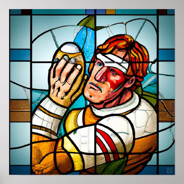 Joueur de rugby - Rugby Peinture Impression (Devant)
