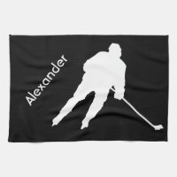 Joueur de serviettes de raie de hockey sur glace n