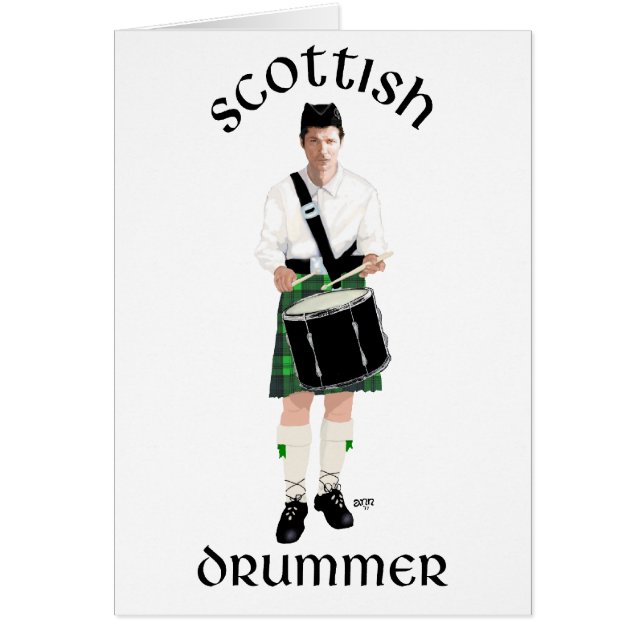 Joueur de tambour écossais - Kilt vert (Devant)