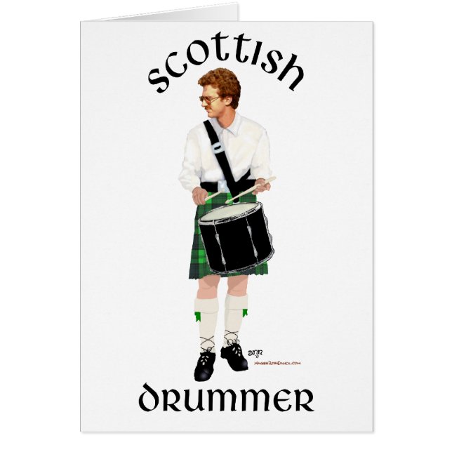 Joueur de tambour écossais - Kilt vert (Devant)