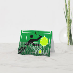 Joueur de tennis carte de remerciements