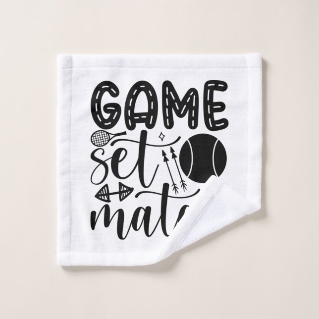 Joueur de tennis | Correspondance Jeu (Gant de toilette)