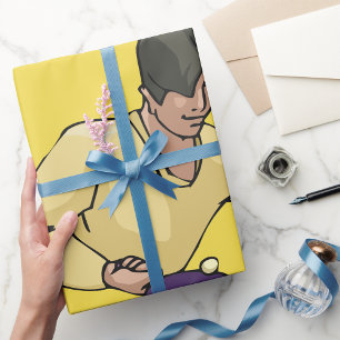 Joueur de Tennis de Table Papier Cadeau