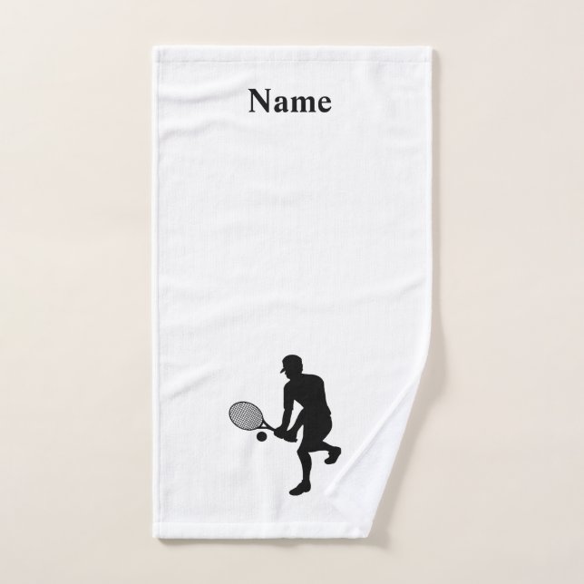 Joueur de tennis masculin Silhouette Serviette à m (Serviette à main)