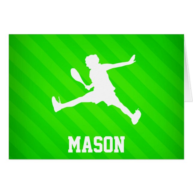 Joueur de tennis ; Neon Green Stripes (Devant Horizontal)