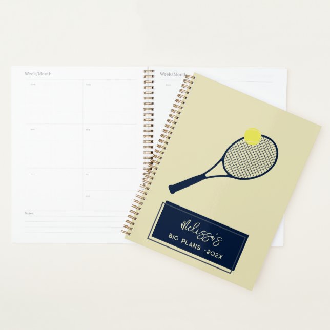 Joueur de tennis personnalisé Racket Motif 2025 (Devant avec enveloppe)