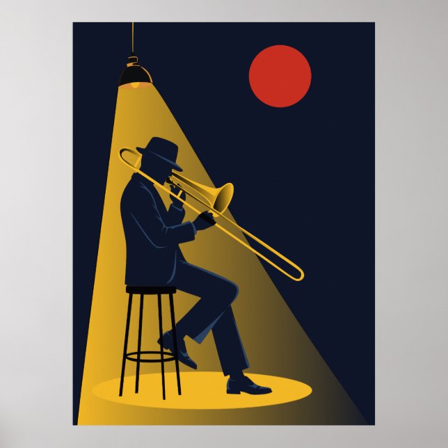 Joueur de trombone de jazz  Impression | Milieu du (Devant)