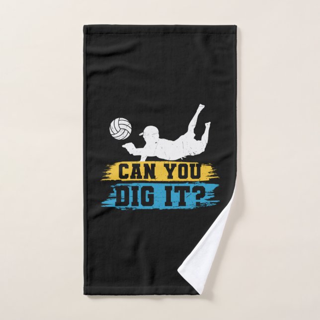 Joueur de volley-ball | Pouvez-Vous Le Creuser ? (Serviette à main)
