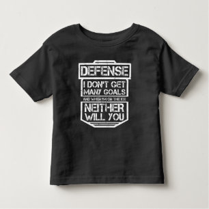 Joueur drôle de défenseur de T-shirt de hockey sur