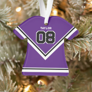 Joueur Jersey Numéro Nom Purple & Blanc Noël