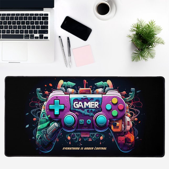 Joueur Joystick Mat de bureau personnalisé (Gamer Gaming Joystick Personalized Desk Mat)