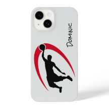 Joueur noir rouge de basket-ball Slam Dunk