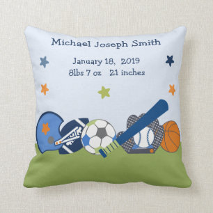 Joueur sportif Nursery Keepsaké Coussin