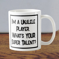 Joueur Ukulele Super Talent. Café Mug
