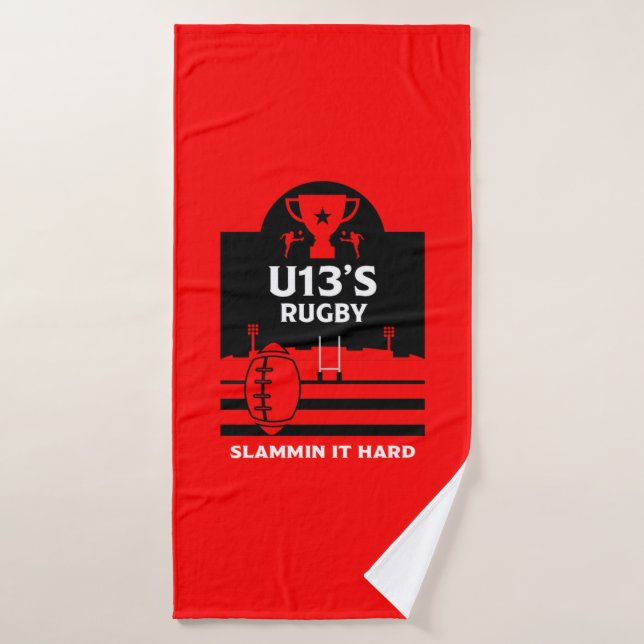 Joueurs De Rugby Junior U13 (Serviette de bain)