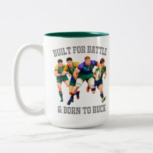 Joueurs de rugby Mug à deux tons