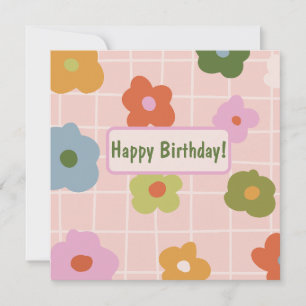 Joueuse à damiers plaid avec marguerites