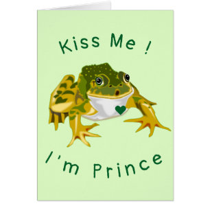 Joueuse carte de la Saint-Valentin Kiss Me Frog Pr