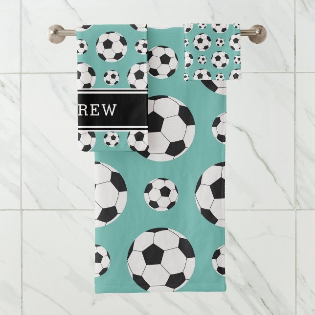 Joueuse de soccer turquoise boules Motif enfant ga (Créateur téléchargé)