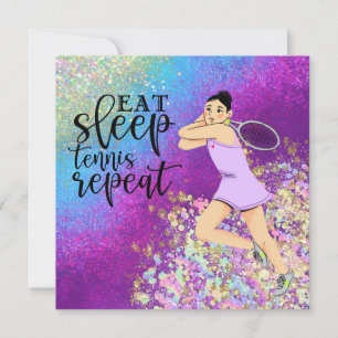 Joueuse de tennis Manger Sleep Tennis Répéter la c