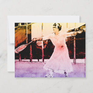 Joueuse de tennis vintage - peinture pop art