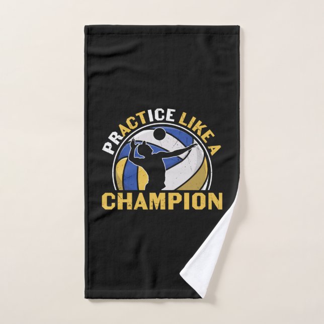 Joueuse de volley-ball | S'entraîner comme une cha (Serviette à main)