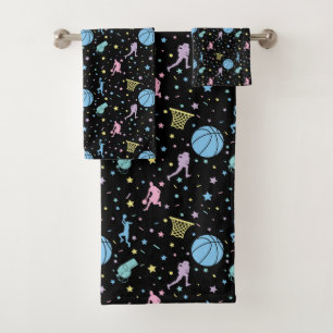 Joueuses de basket-ball - Motif d'étoiles