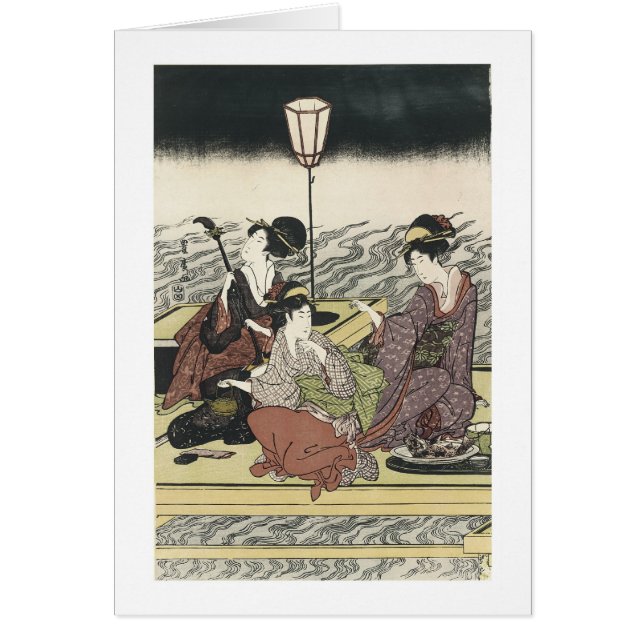 Jouissant du Cool de la Soirée, Toyohiro, 1800 (Devant)