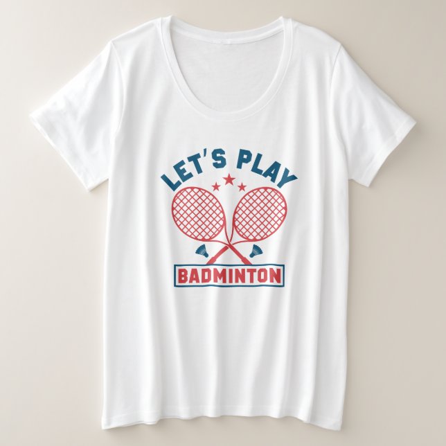 Jouons à Badminton plus la taille T-shirt (Design devant)