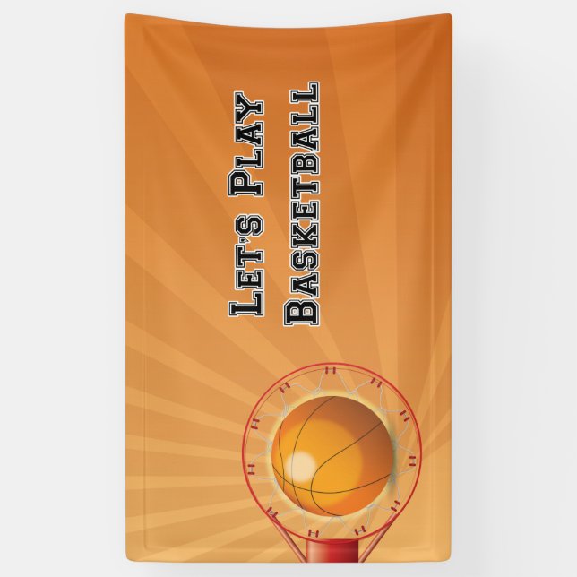 Jouons à Basketball bannière (Vertical)