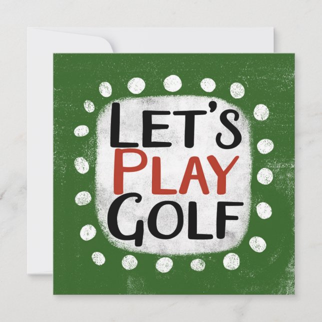 Jouons à la carte de voeux de golf (Devant)
