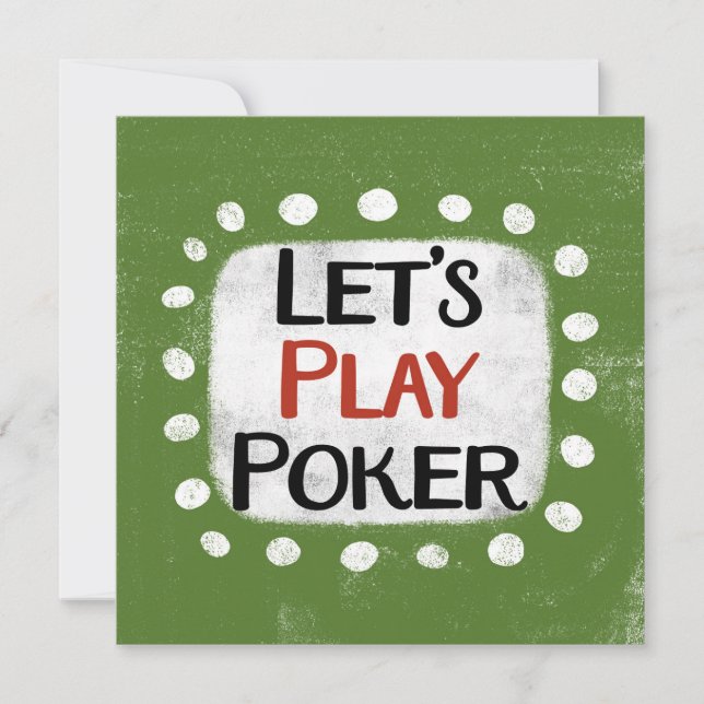 Jouons à la carte de voeux Poker (Devant)