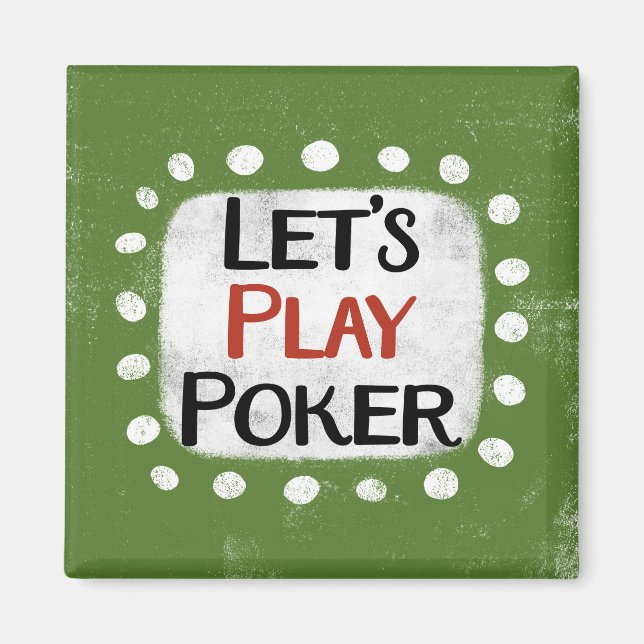 Jouons à Poker Refrigerator Magnet (Devant)